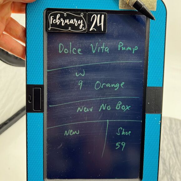 Dolce Vita Heels Womens 9 Orange Novah Angular Slip On Vinyl Transparent Straps - Picture 10 of 11